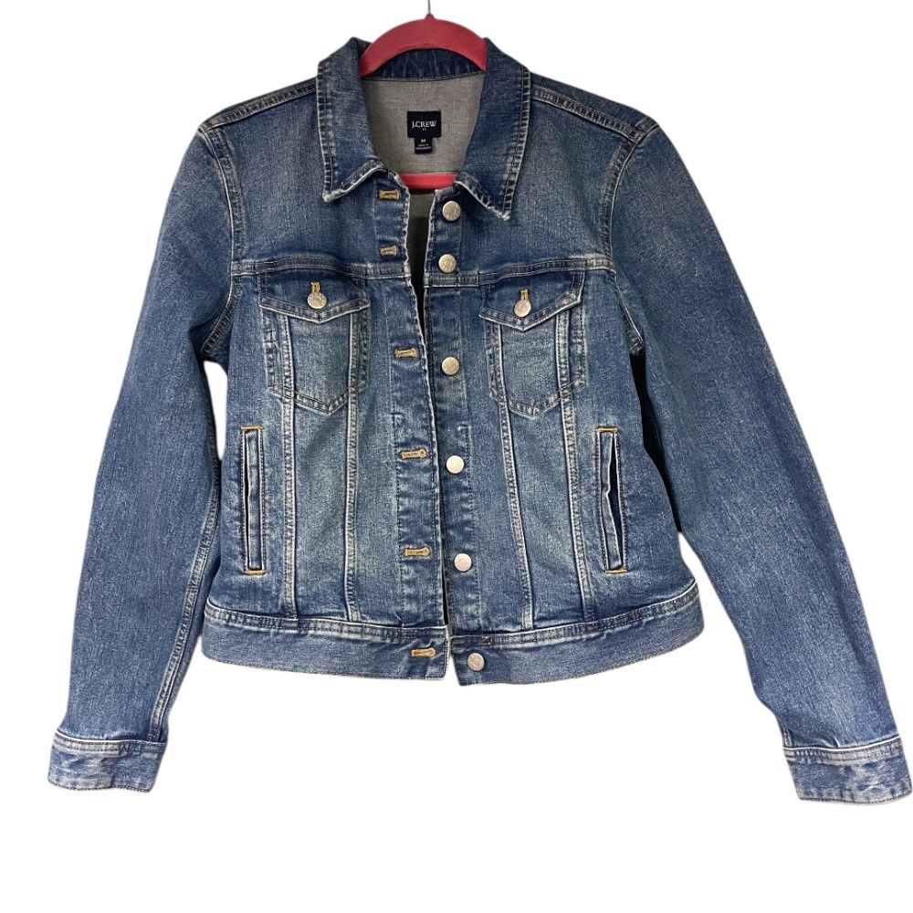 J. Crew Denim Jacket M‎ Button Front - image 1